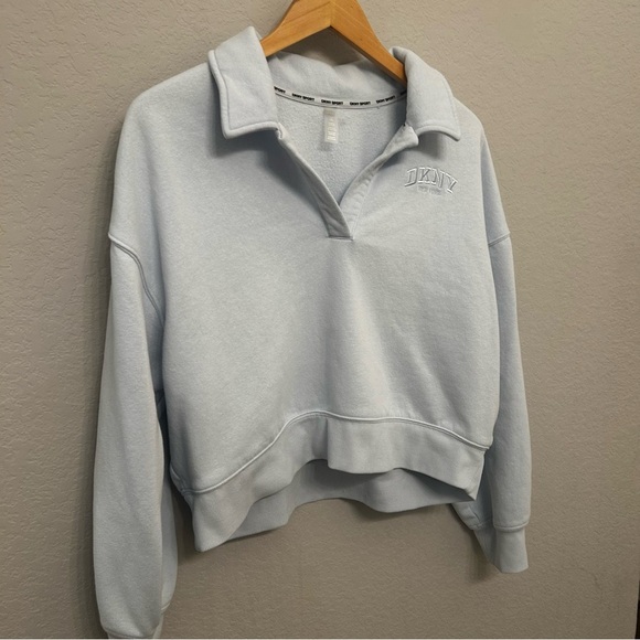 DKNY Light Blue Women's Top - Picture 2 of 10